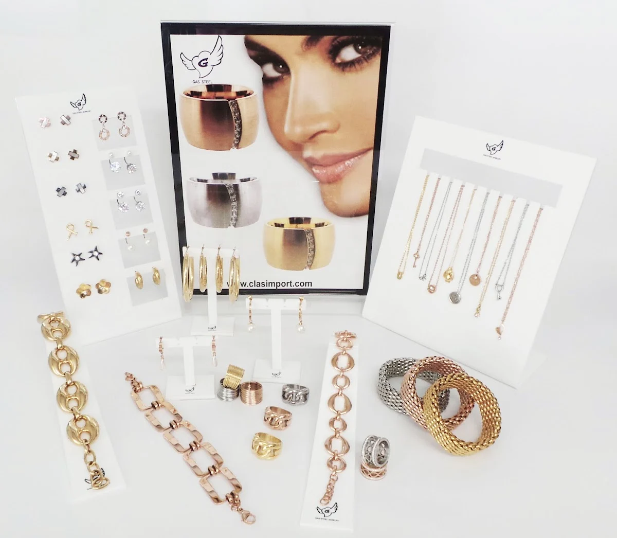 Clasimport-Gas Steel.- Mayorista de joyeria y Bolsos de moda